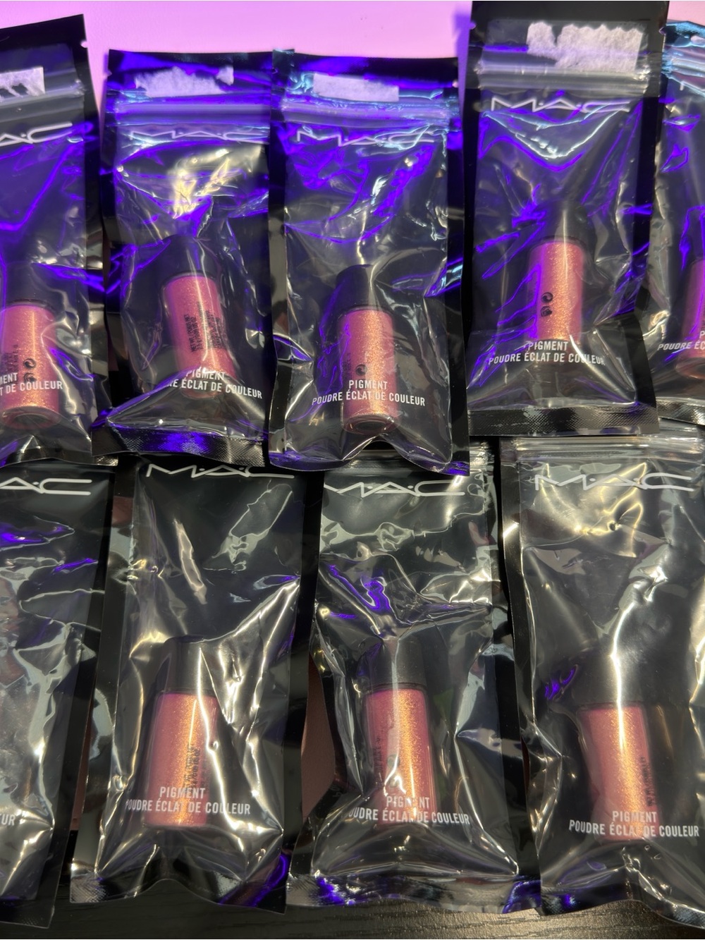 10 x MAC Rose Pigment Loose Eyeshadow (2.5g Each) Bundle - Brand New, Sealed